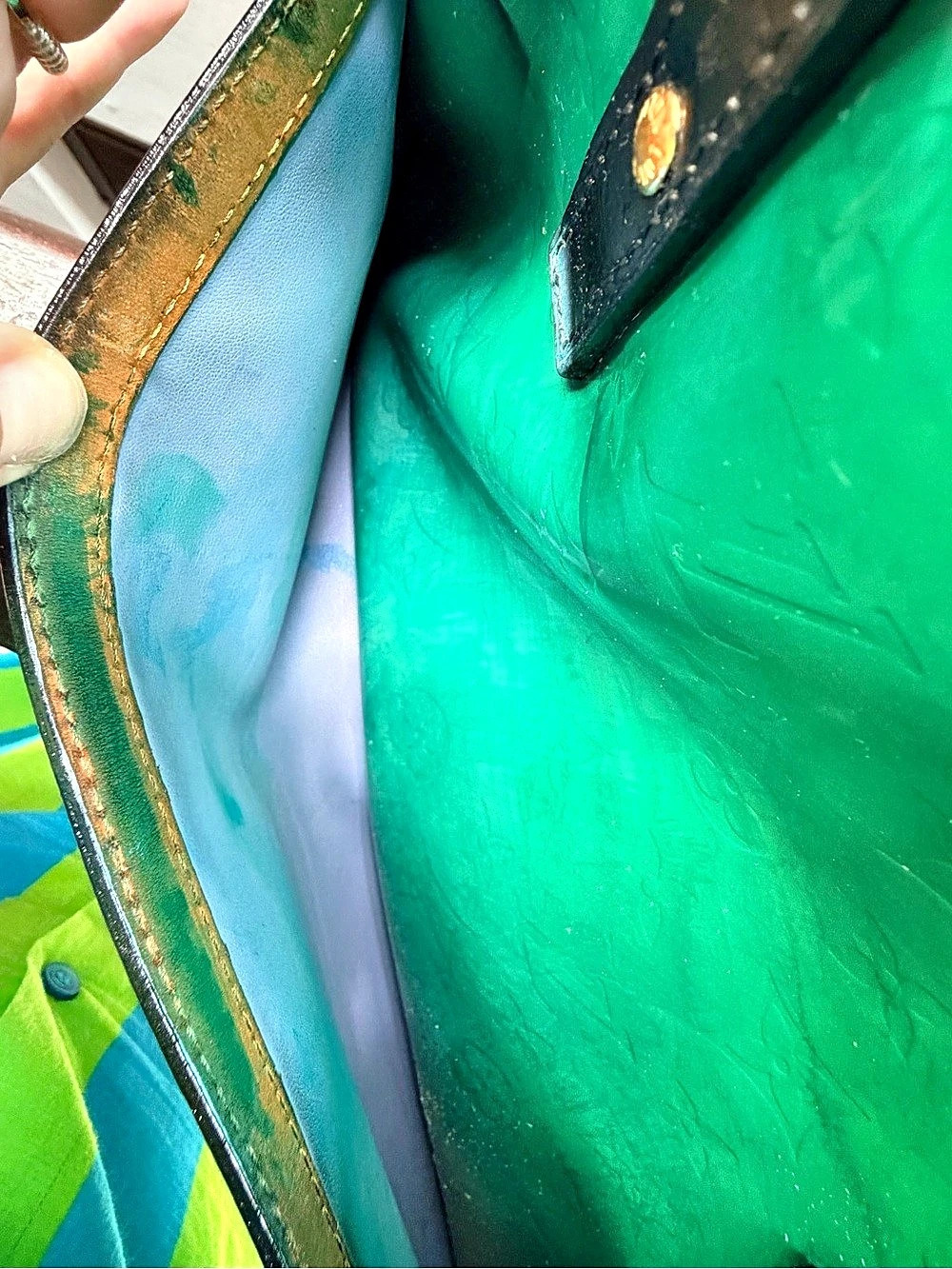 Louis Vuitton Monogram Satchel in Green & Black - Picture 9 of 10